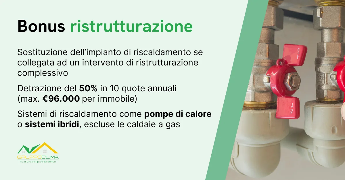 Bonus caldaia 2026 - Bonus ristrutturazione - Gruppo Clima