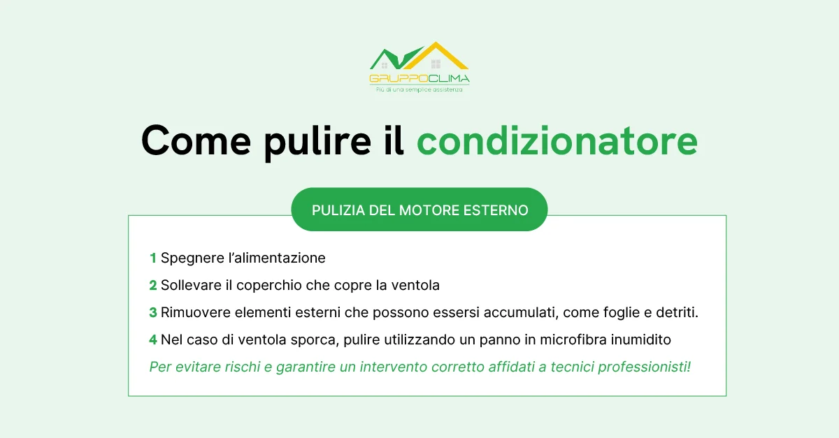 Come pulire il condizionatore: pulizia esterna - Gruppo Clima